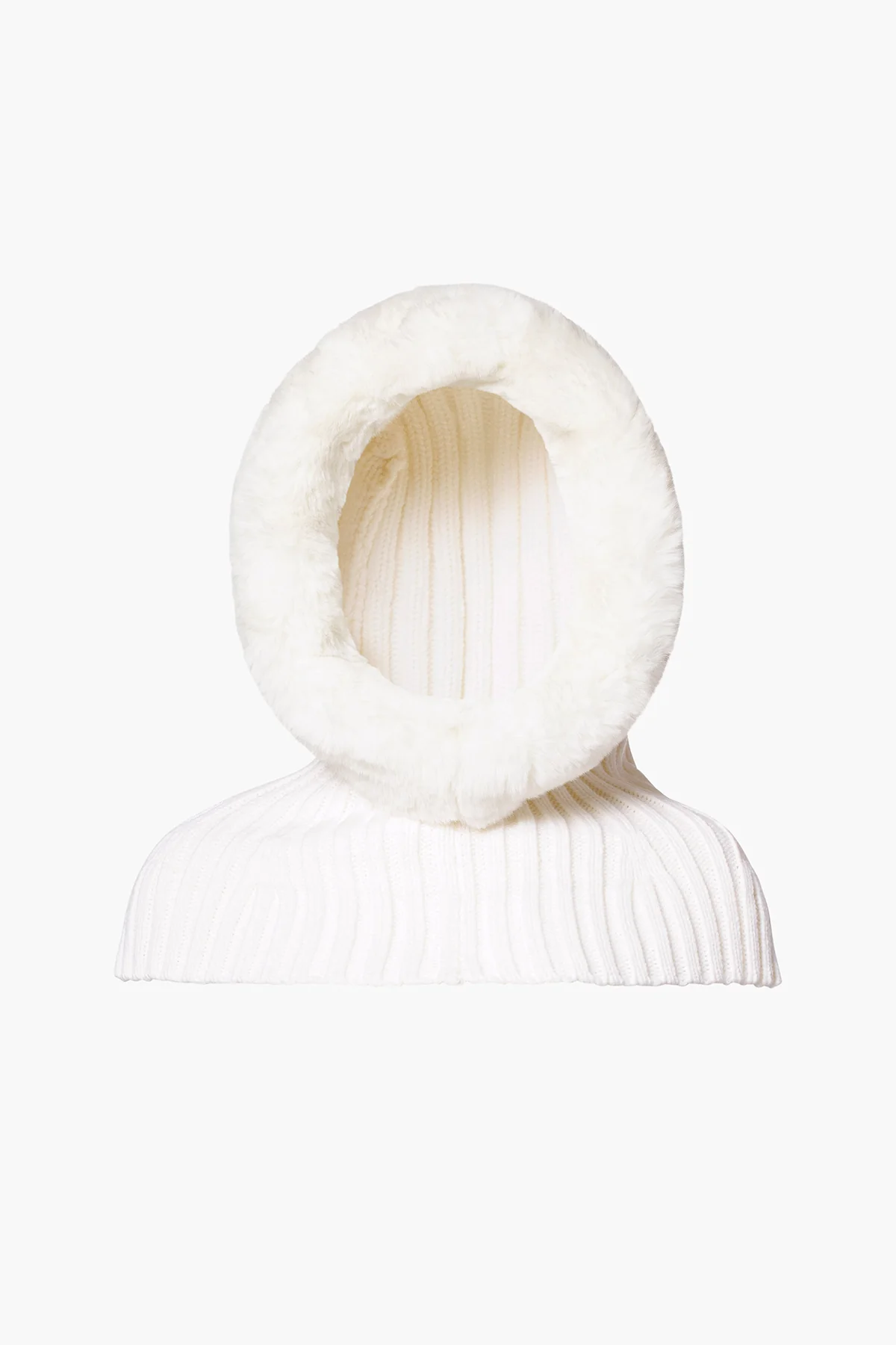 NAOMI hooded scarf FAUX BORDER - Image 3